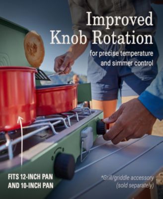 Hickory Moss Green Cascade 222 2-Burner Camping Stove