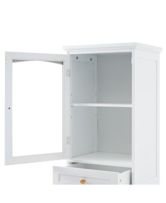 Bathroom Cabinet with Glass Doors