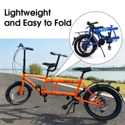 Tandem bike, 20inch wheels, 2-seater, shimano 7speed, foldable tandem adult beach cruiser