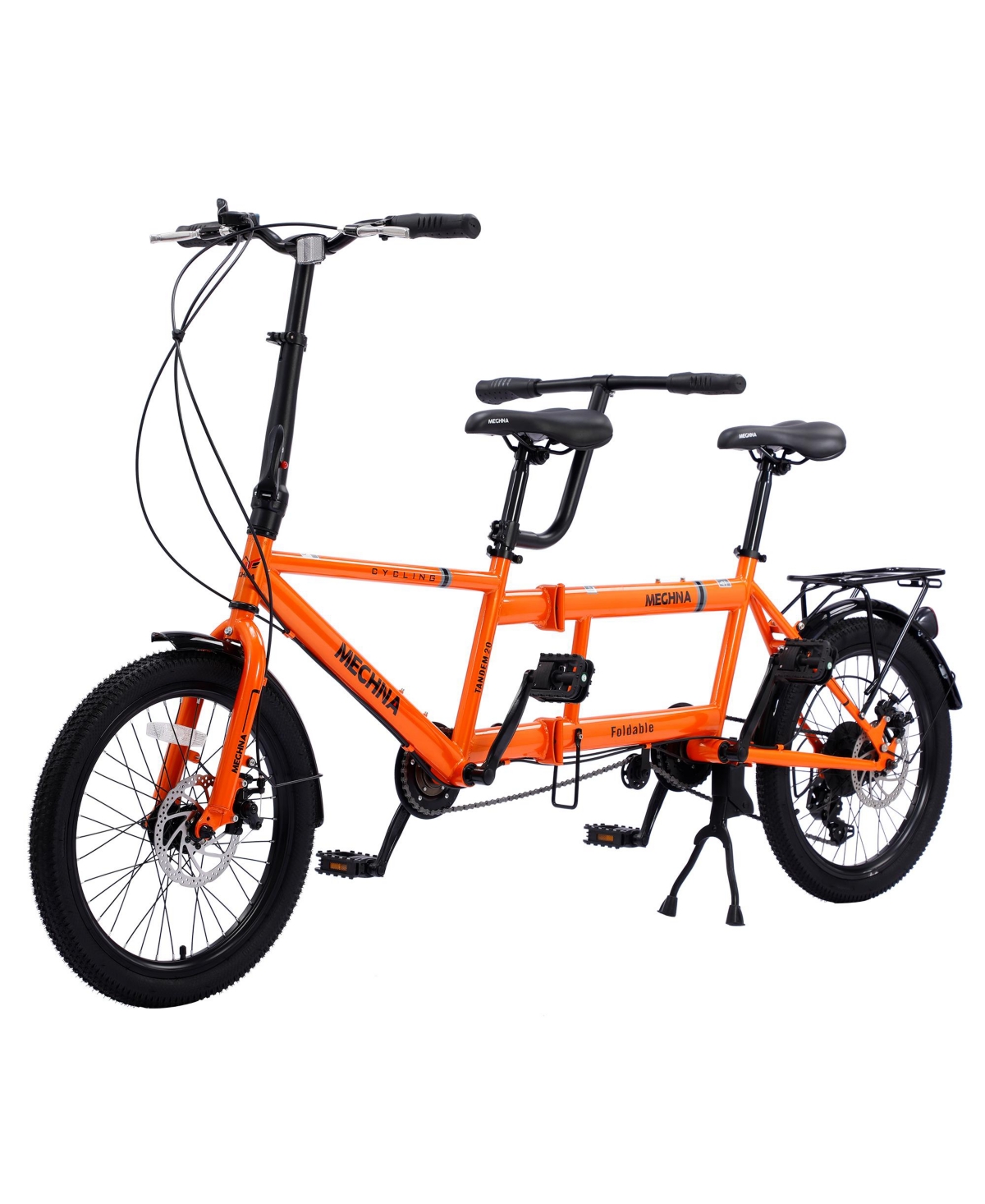 Streamdale Furniture Tandem bike, 20inch wheels, 2-seater, shimano 7speed, foldable tandem adult beach cruiser