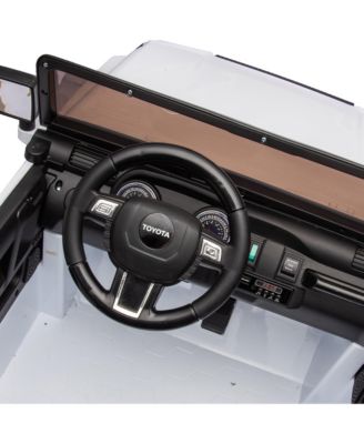 24V Two-seater Kids Ride On Car W/Parents Remote Control, Licensed Toyota LC250,110w Motors, With Shovel, Three-point Seat Belt, Slow Start, Speed adjustment, Bluetooth, Music for Kids Aged 3+.