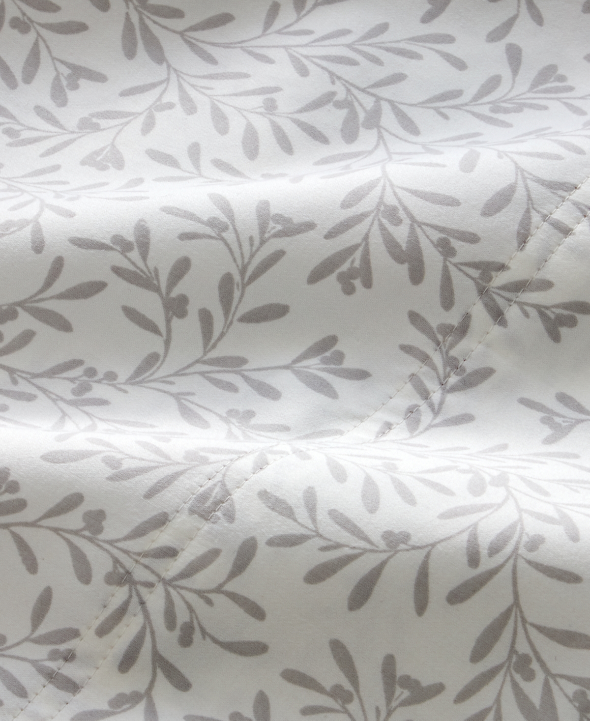 Charter Club 550 Thread Count Printed Cotton 4-pc. Sheet Set, California King, Exclusively At Macy's In Botanical Vines Silver