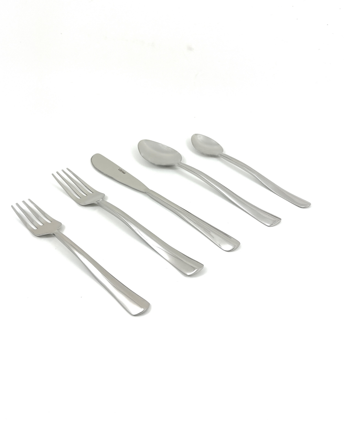 Vibhsa Swirl 20-pc. Flatware Set, Serving For 4 In Silver Glossy Finish