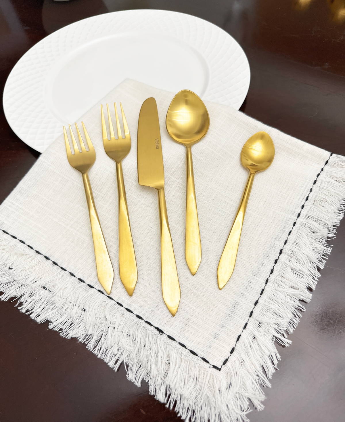 VIBHSA BRUSHED 20-PC. FLATWARE SET, SERVING FOR 4 