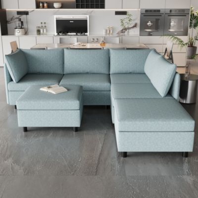Modular Sectional Sofa with Storage and Flexible Combinations