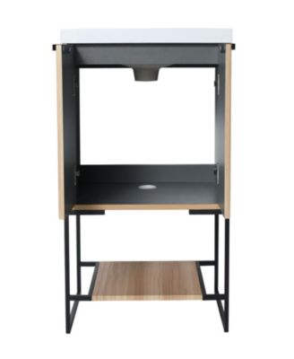 24 Inch Freestanding Bathroom Vanity With Resin Basin