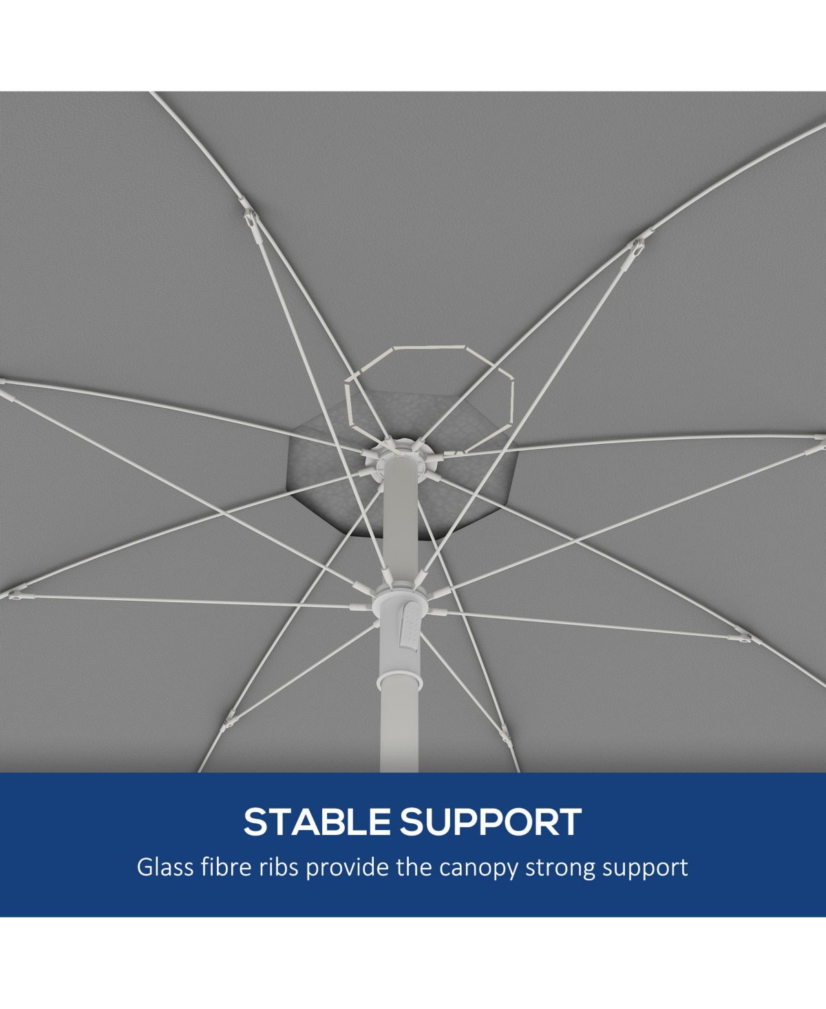 Streamdale Furniture 5.7' Portable Beach Umbrella with Tilt, Adjustable Height, 2 Cup Holders & Hooks, Uv 40+ Ruffled Outdoor Umbrella with Vented Can