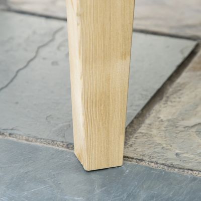 Chaise Lounge Chair for Outdoor, Patio Recliner with 4-Position Adjustable Backrest and Cushion for Deck, Beach, Lawn and Sunbathing, Natural