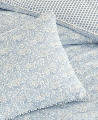 Ikat Eyelet 3-Pc. Duvet Cover Set, Full/Queen