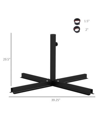 Outdoor Universal Cross Brace Stand for Small Offset Umbrella or Large Market Umbrella, Cross Umbrella Base for Patio Umbrella, Black