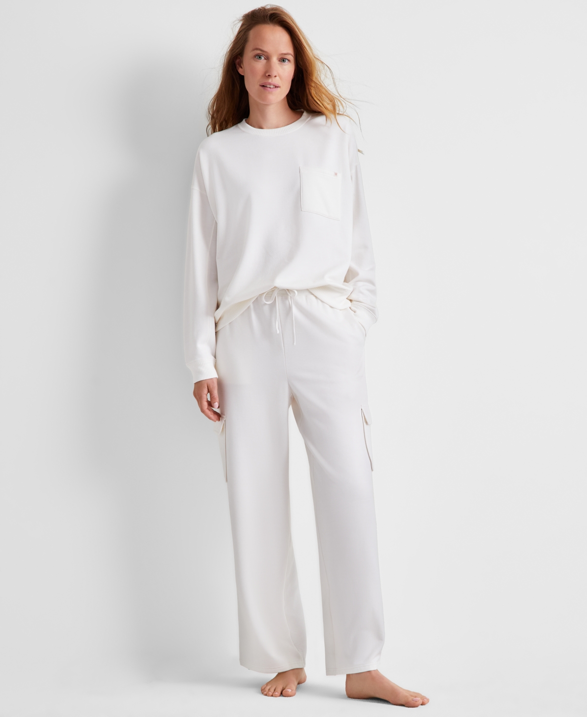 Shop State Of Day Women's Crewneck Sweatshirt, Exclusively At Macy's In Bright Sea Salt