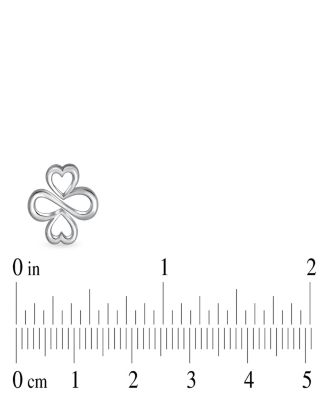 Ayllu Intertwine Symbol Heart Infinity Clover Stud Earrings Rose Gold Plated Sterling Silver