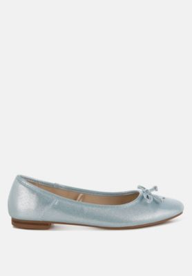 Rag and Co Womens Agshin Metallic Ballet Flats