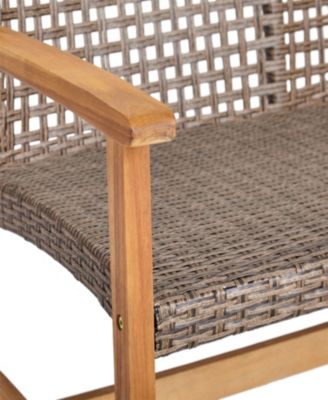 Streamdale Hampton Wood + Wicker Loveseat