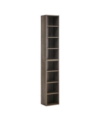 8-Tier Media Tower Rack with Shelves