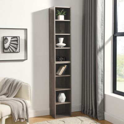 8-Tier Media Tower Rack with Shelves