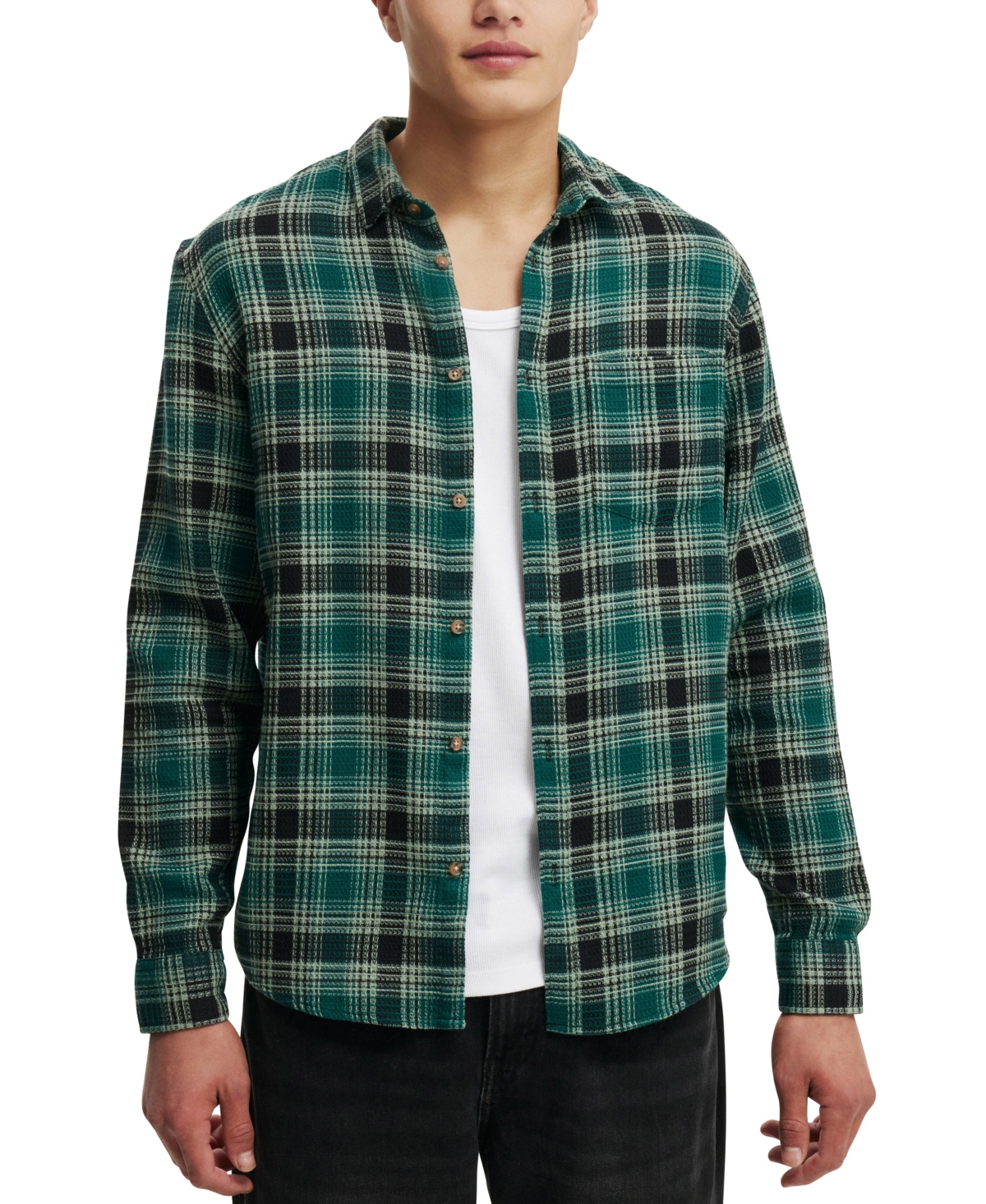 COTTON ON MEN'S BOSTON LONG SLEEVE SHIRT 