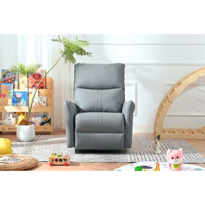 Electric Power Swivel Recliner for Adults (Blue-gray
