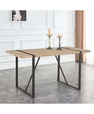 Streamdale Rustic Industrial Dining Table (55x31x30in