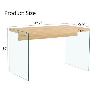 Streamdale Modern Glass and Fiberboard Coffee Table