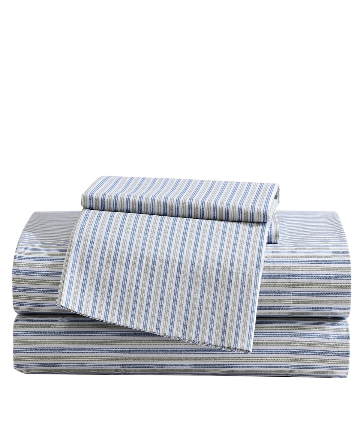 Eddie Bauer Printed 100% Cotton Percale 3-pc. Sheet Set, Twin In Ticking Stripe