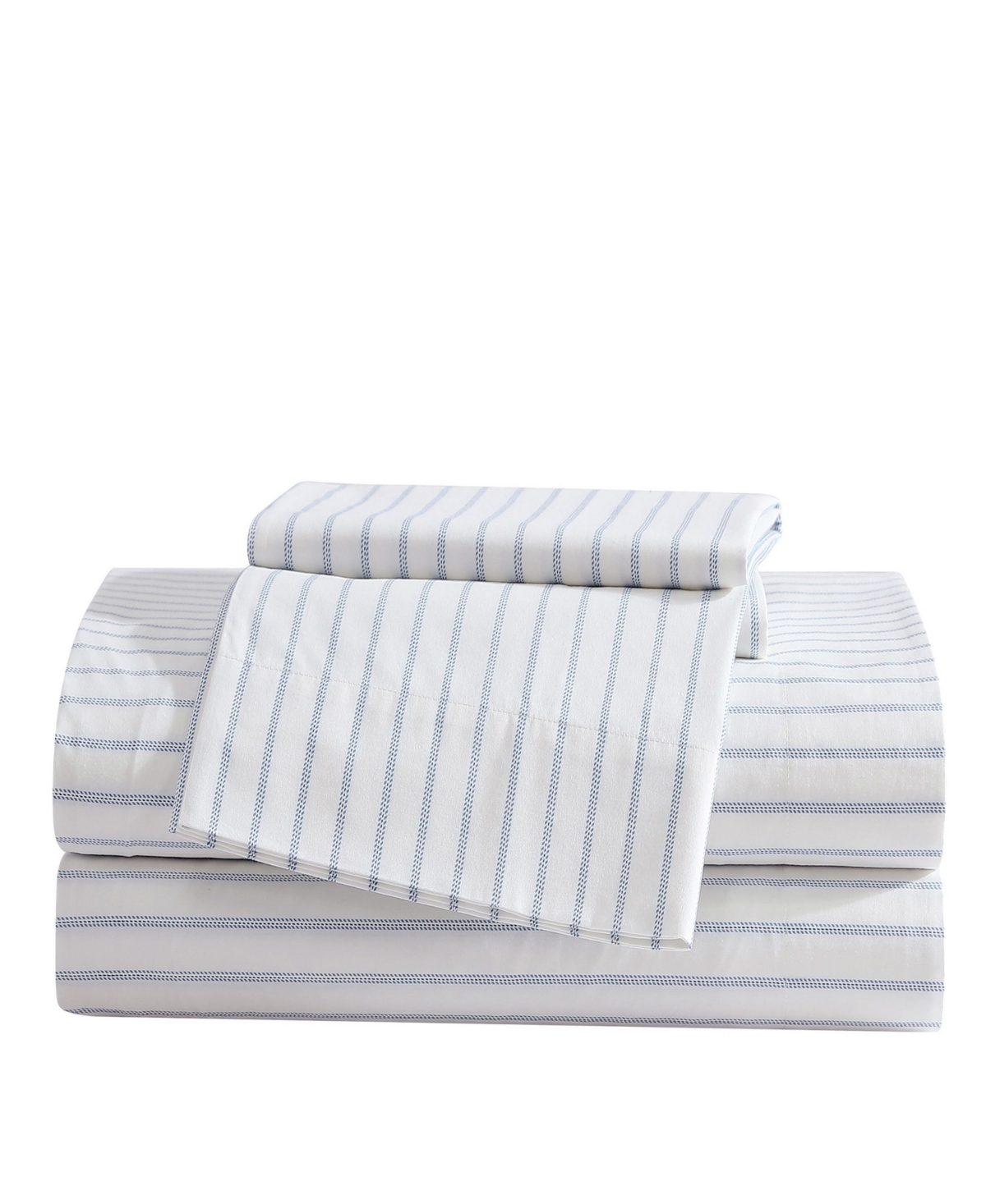 Eddie Bauer Printed 100% Cotton Percale 4-pc. Sheet Set, King In Essential Stripe