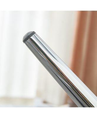 Table and chair set.A rectangular dining table features with tempered glass top and sleek black MDF stand.Paired with 4 PU chairs with checkered armless high back and electroplated metal legs.