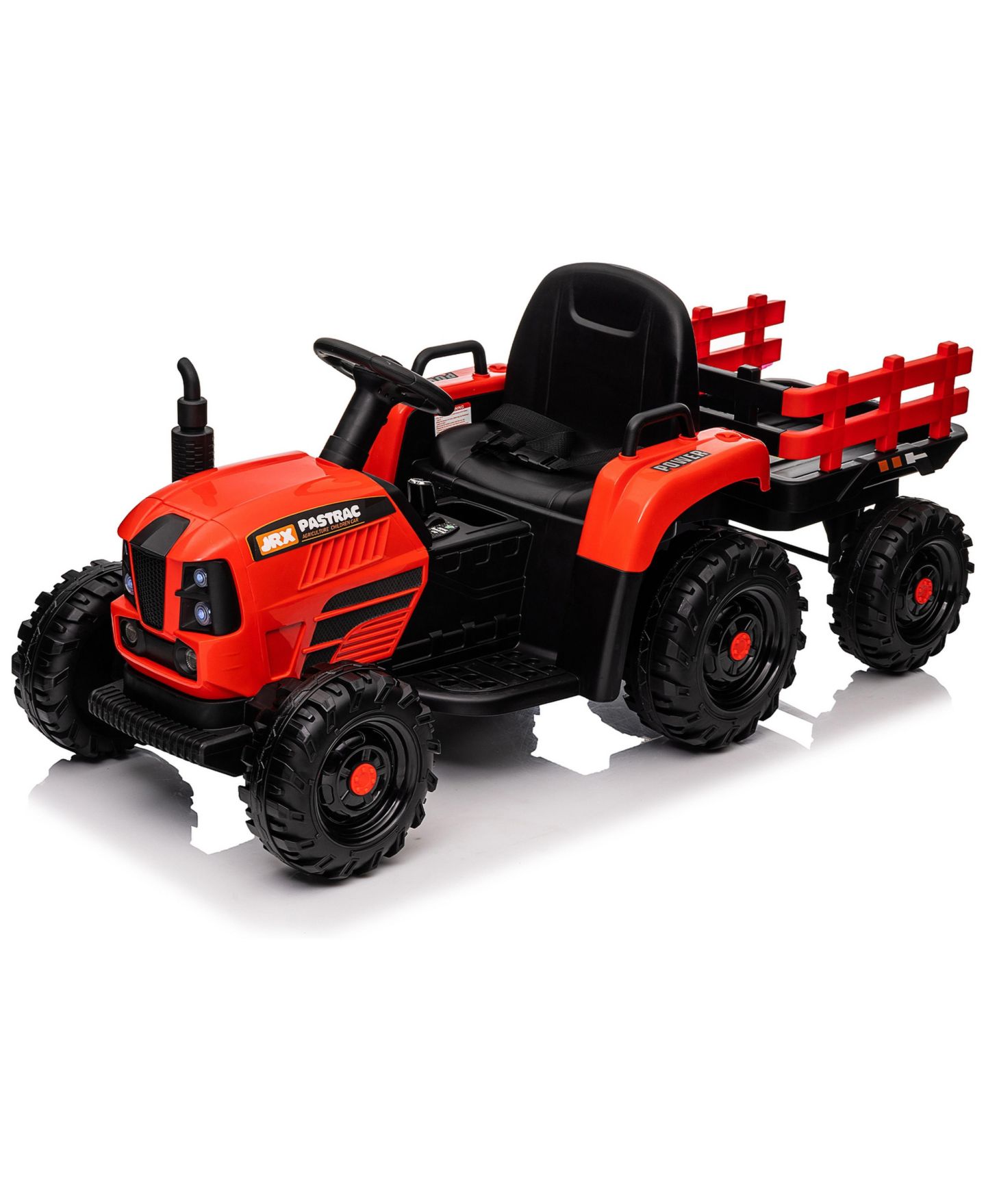 Детская игрушка Streamdale Furniture Streamdale 24V Electric Ride On Tractor with Trailer and Remote, цвет: Красный — фото 1