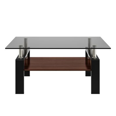 Modern Glass Coffee Table with MDF Layer