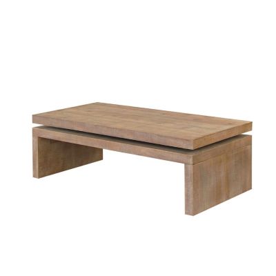 Streamdale Versatile 2-Tier Wood Coffee Table (48"x24"x16")