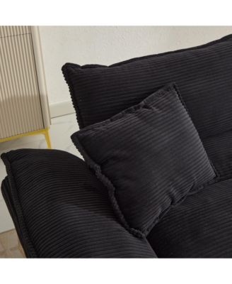  Corduroy Sofa Sleeper Couch with Pillows