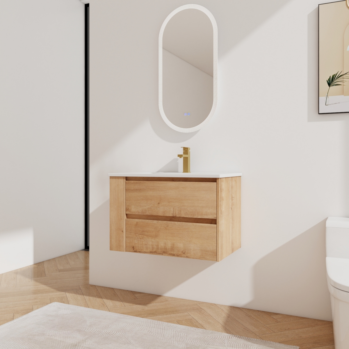 Streamdale 30" Vanity with Ceramic Sink, Soft-Close Drawers