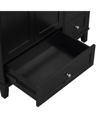 [Cabinet Only] 36" Bathroom Vanity-Black (Sink not included)