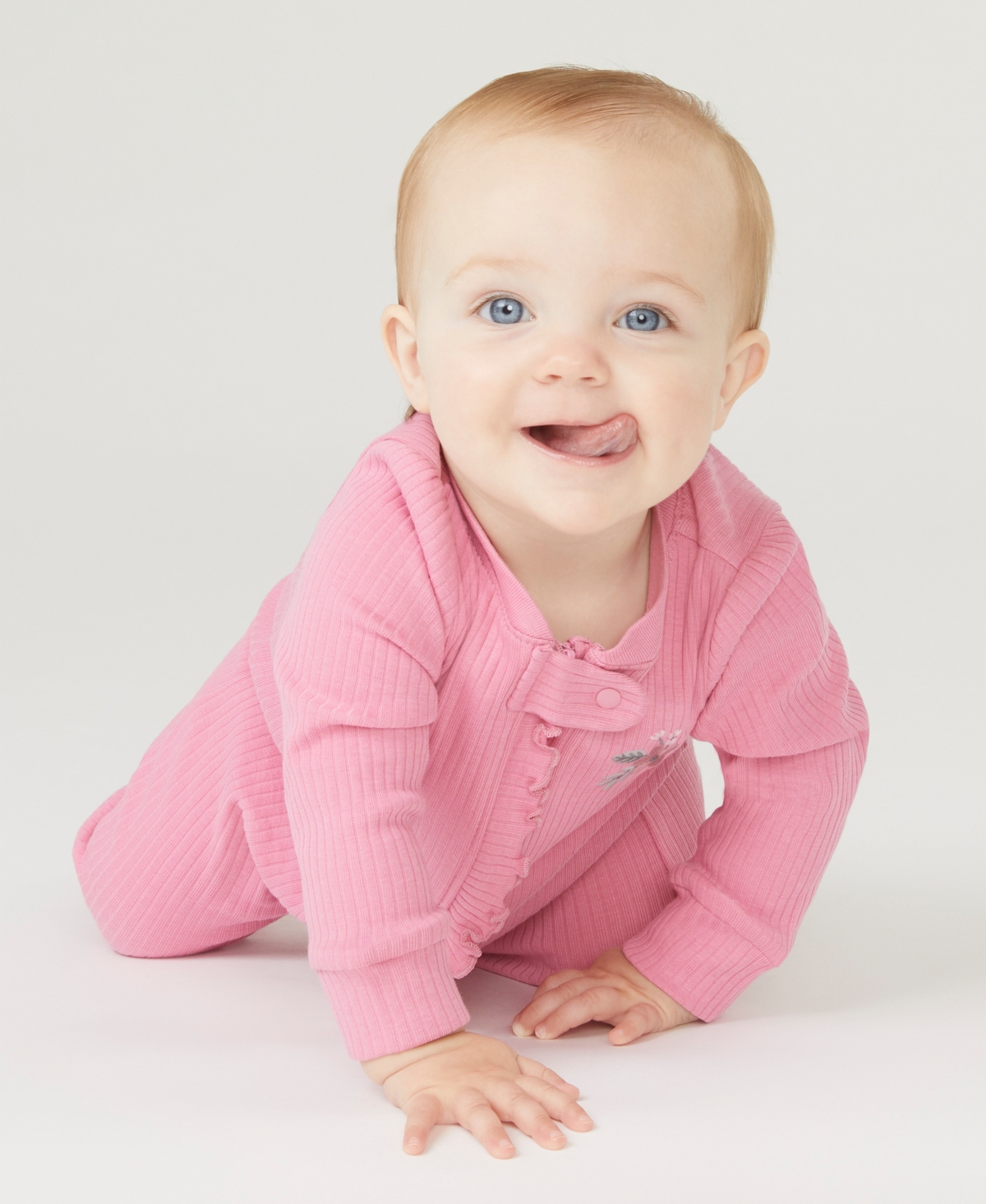 Huggies Baby Girls Organic Rib Coverall