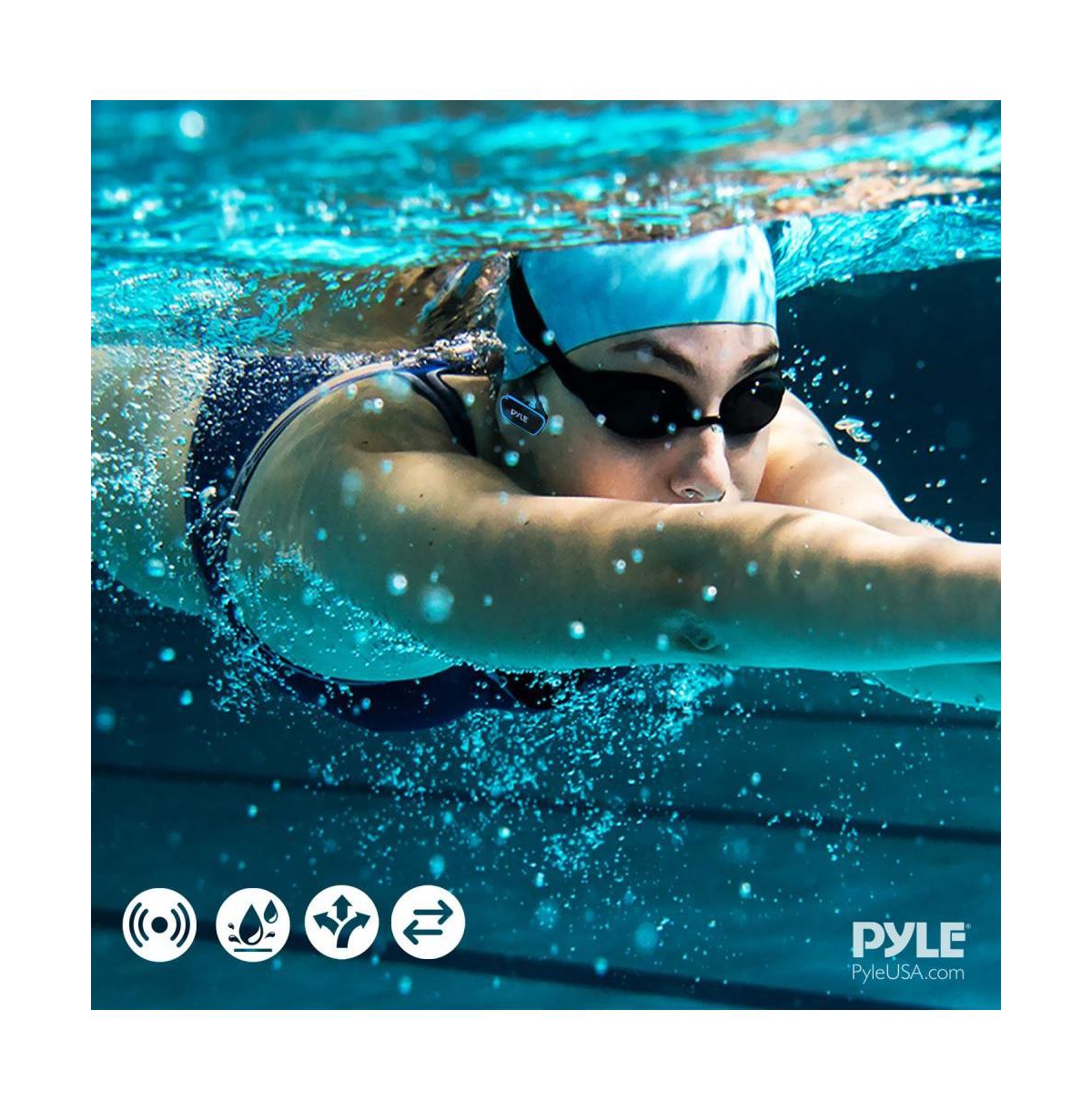 Pyle Flextreme Waterproof MP3 Headphones, 8GB Built-In Memory