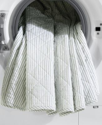 Oxford Stripe Reversible 2-Pc. Quilt Set, Twin