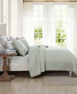 Oxford Stripe Reversible 3-Pc. Quilt Set, Full/Queen