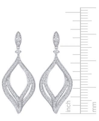Diamond Drop Earrings (1/2 ct. t.w.) in 10k White Gold