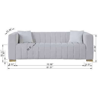 Modern Chesterfield Sofa, 3-Seater