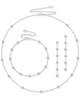 Macy's diamond station necklace discount