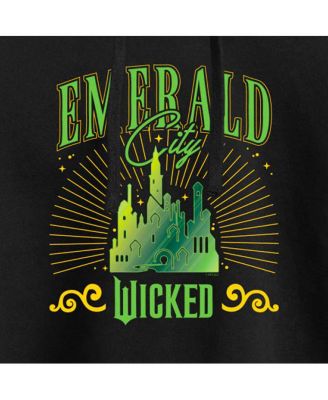 Trendy Juniors Wicked Emerald City Graphic Cropped Hoodie