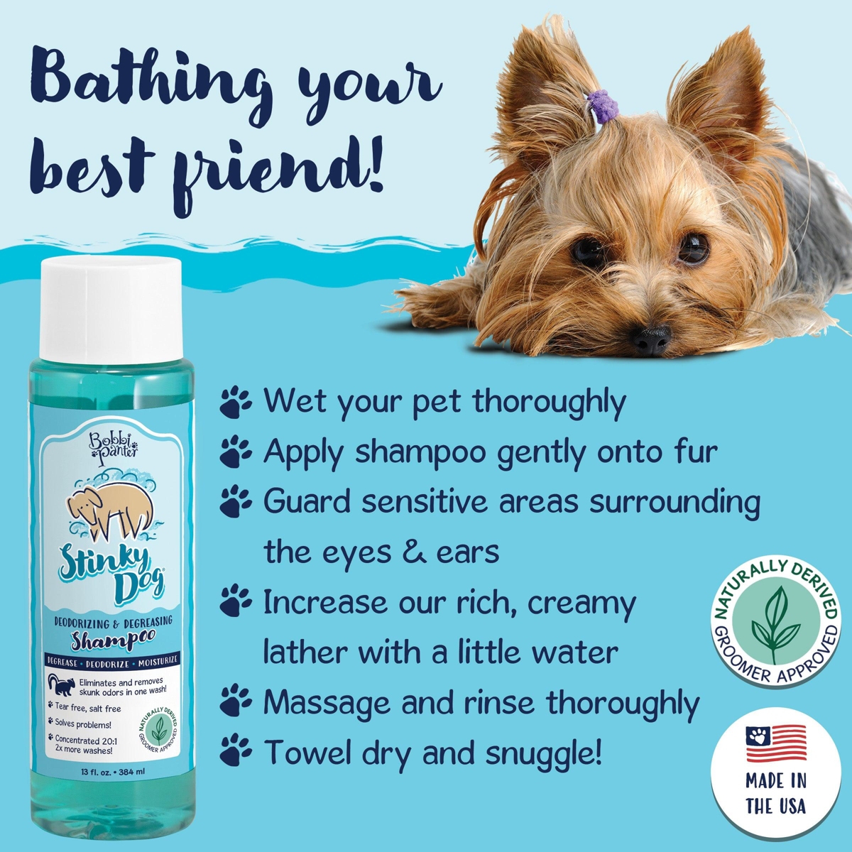 Bobbi Panter Signature Line Stinky Dog Deodorizing & Degreasing Shampoo, 10-oz bottle