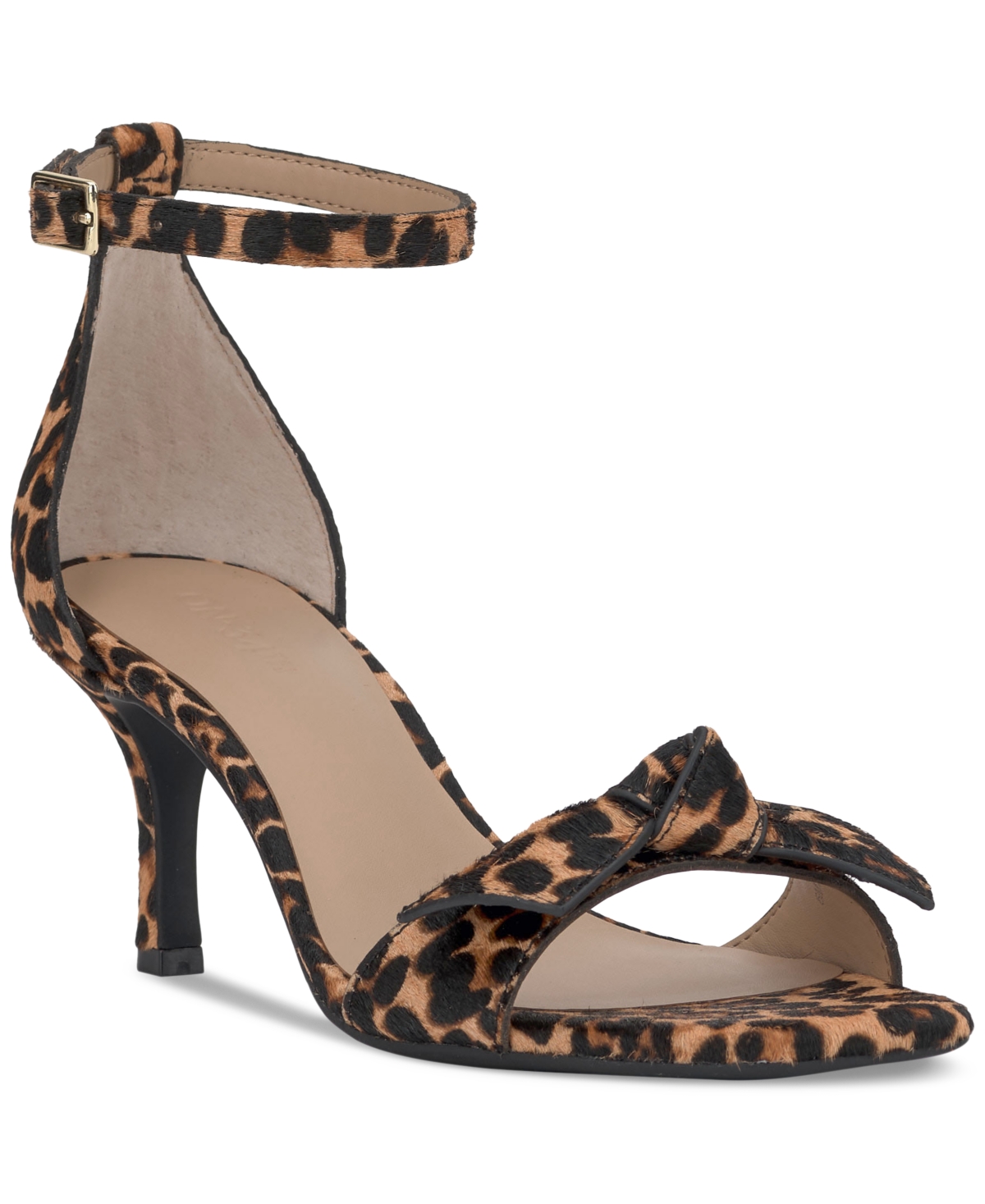 On 34th Taahlah Bow Sandals, Created For Macy's In Leopard Haircalf