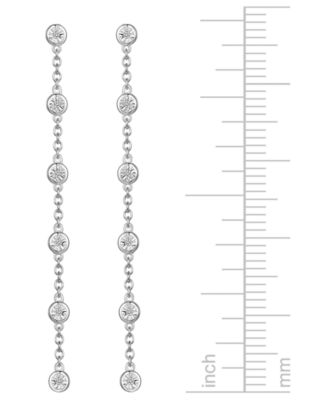 3-Pc. Set Diamond Station Collar Necklace, Bracelet & Linear Drop Earrings (1/5 ct. t.w.) in Sterling Silver