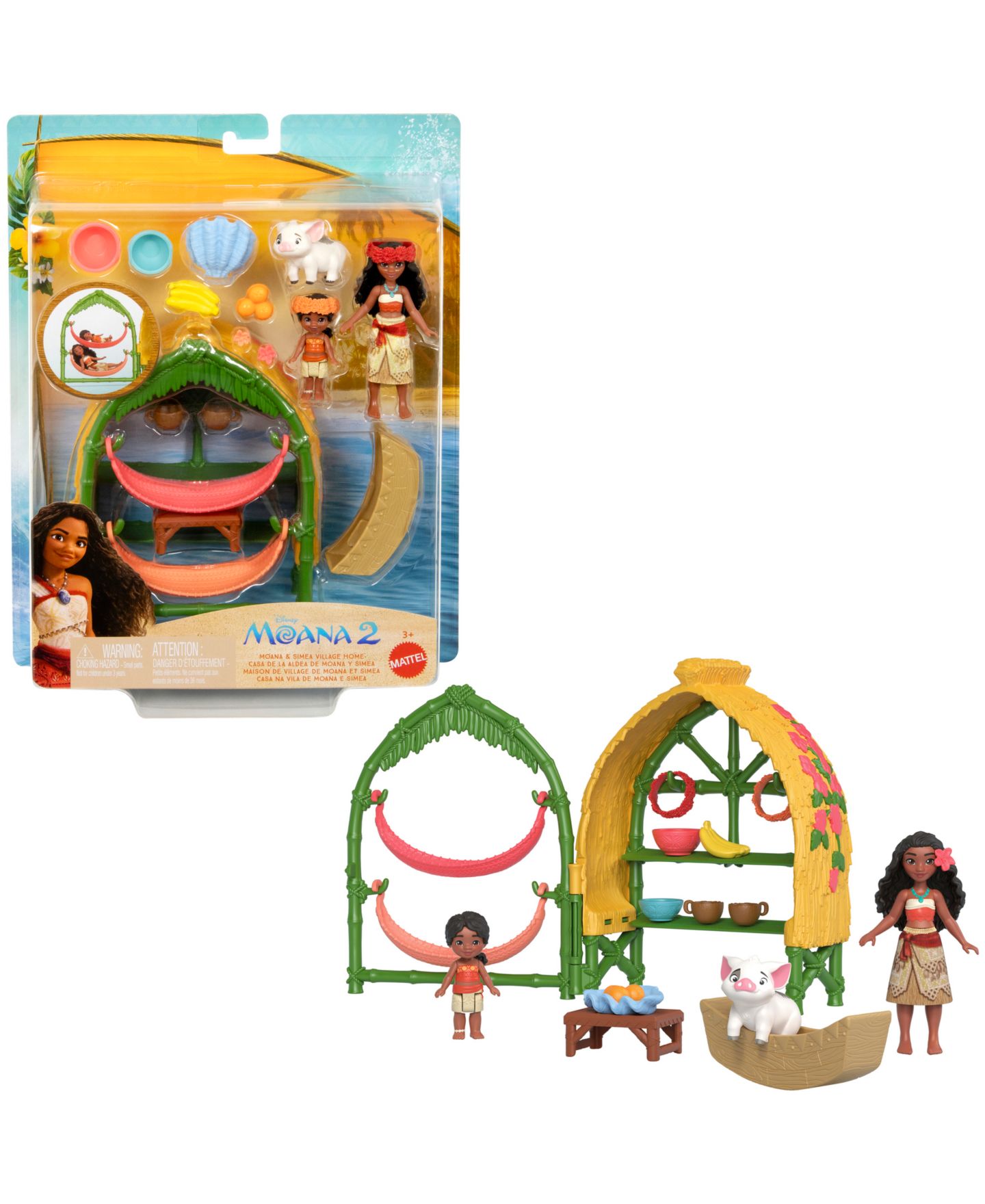 Детский игровой набор Disney Princess Moana 2 and Simea Village Home Playset — фото 1