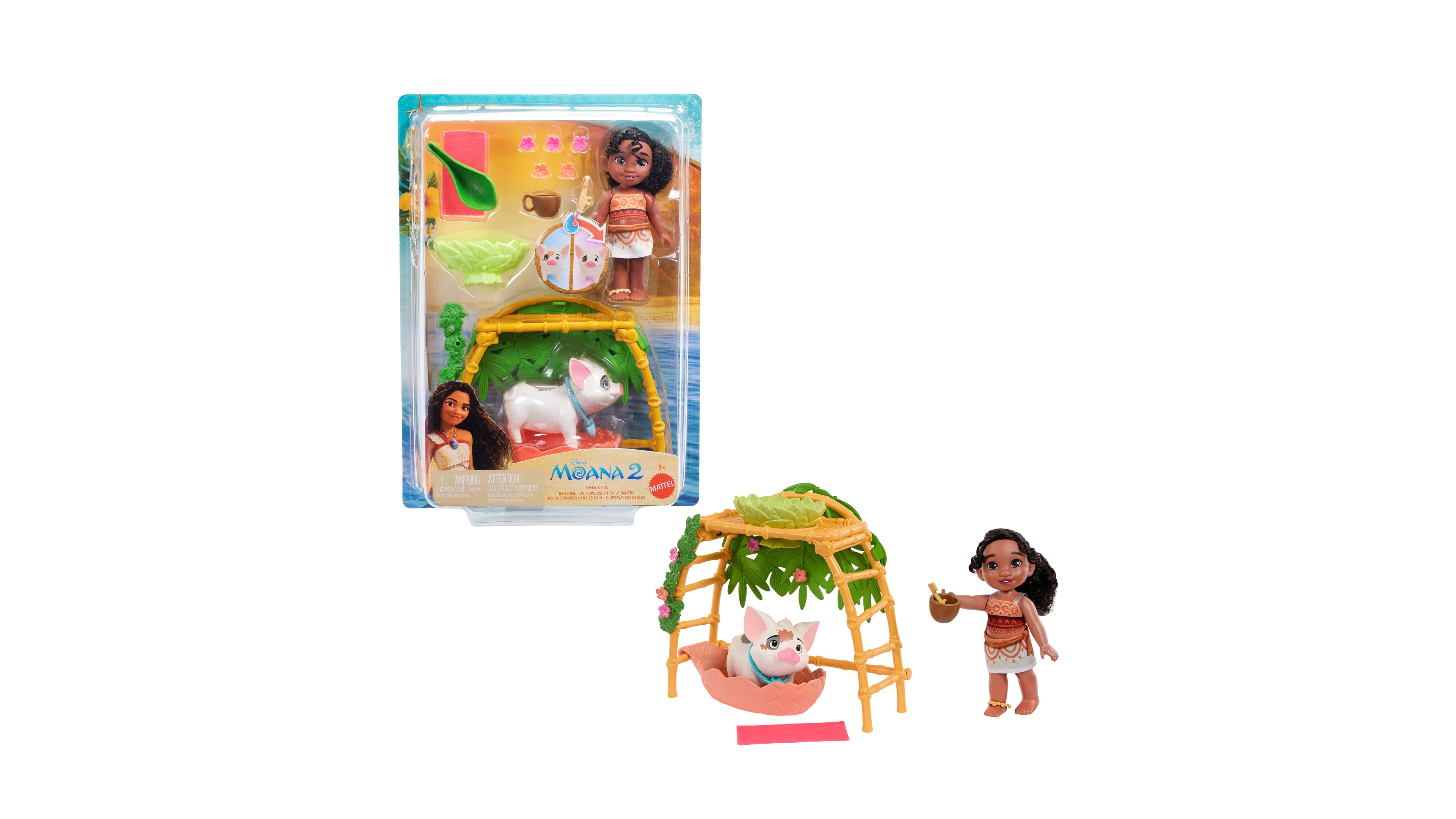 Disney Princess Moana 2 Simea and Pua Bathtime Fun Playset