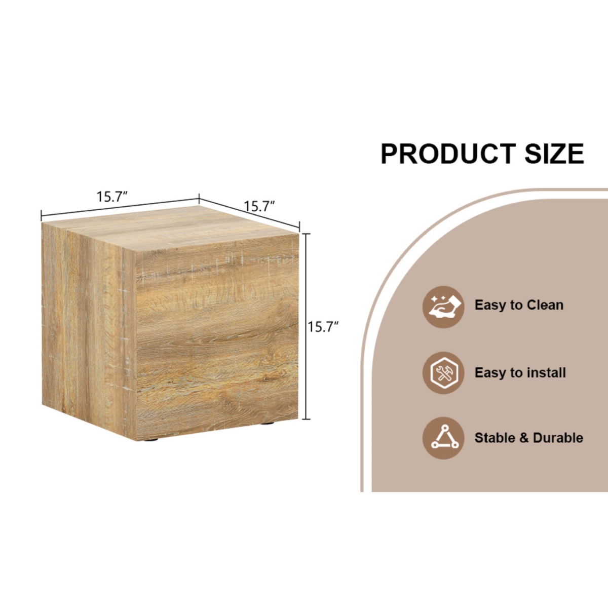 Streamdale Furniture Elevate your living space with this square modern Mdf coffee table that showcases smooth, light wood color texture patterns. It i