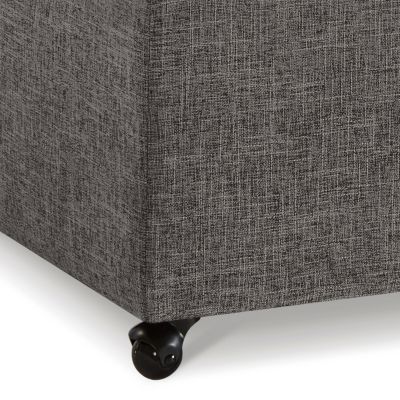Streamdale Modern Ottoman with Storage and Wheels (Grey