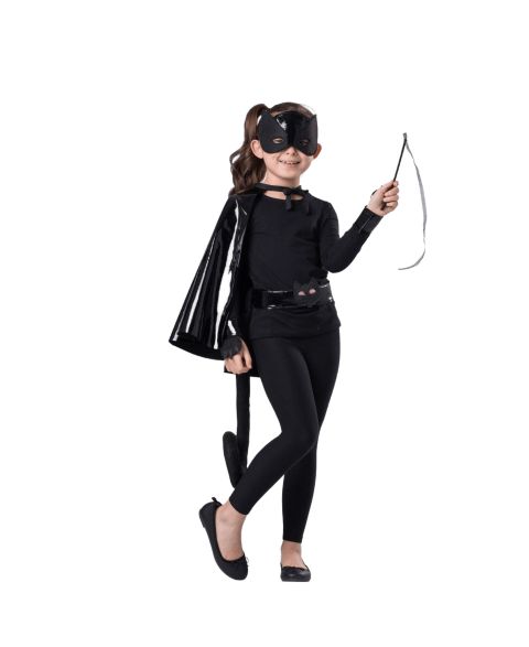Dress Up America Black Cat Girl Costume Set - Kids Girls