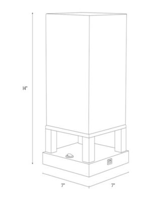 Maxwell LED Bedside Table Lamp Bundle Set of 2 with USB Charging Ports (14")